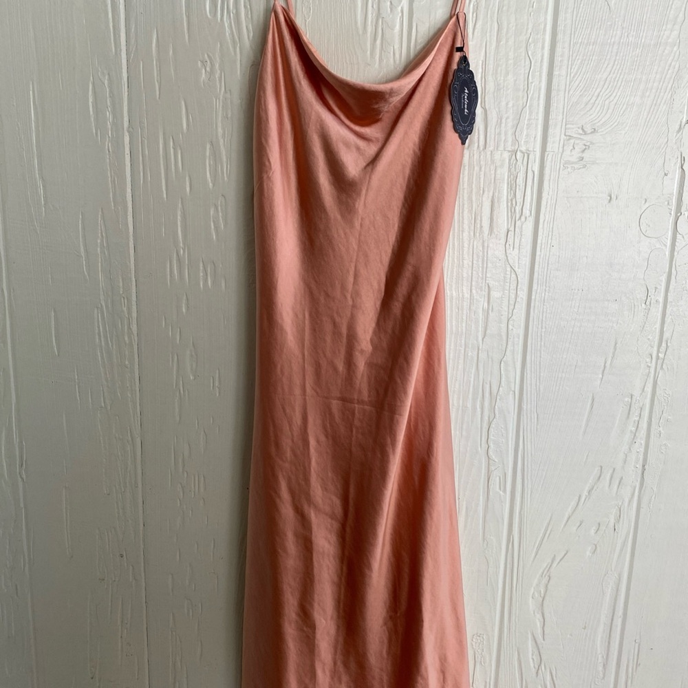 Elegant Peach Maxi Dress Size Large